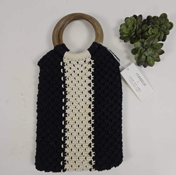 Curateur x Laude The Label Bohemian Handmade The Gabby Macrame Bag NWT - Picture 12 of 14